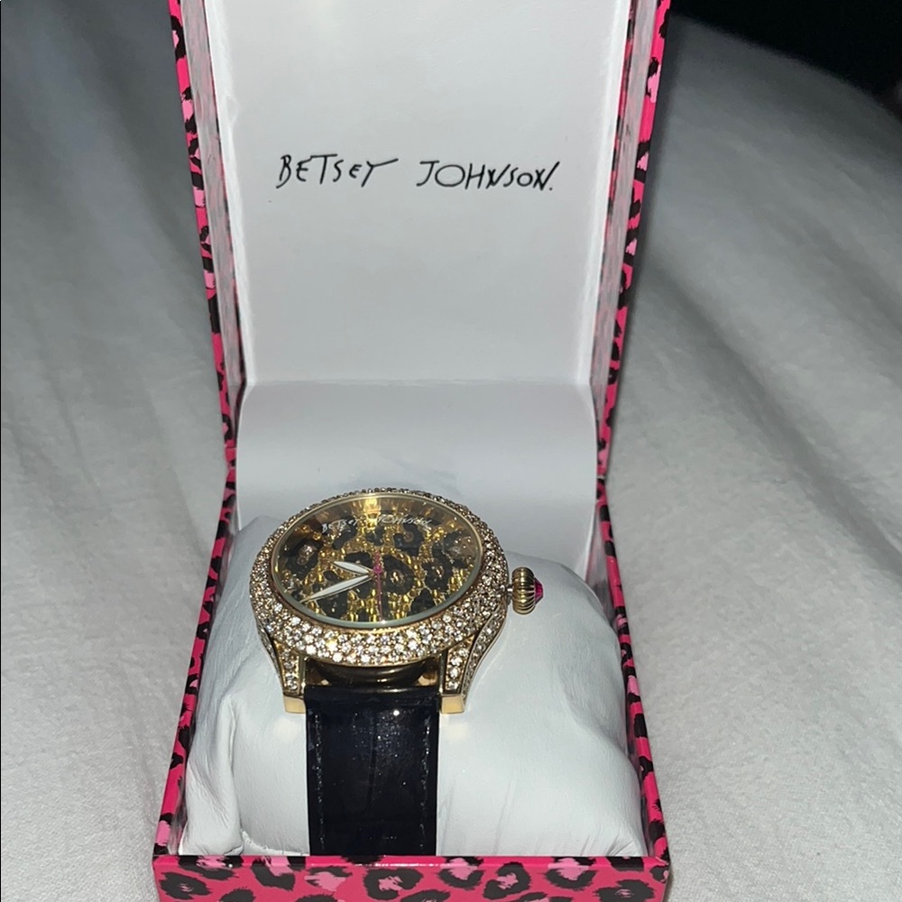 Betsey Johnson Gold and Black Watch with Luxurious Design